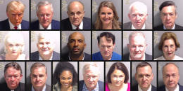 Former President Donald Trump and 18 of his alleged co-conspirators were booked in Fulton County in Atlanta.