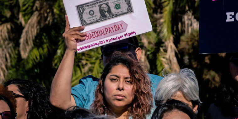 San Diego city officials and activists came together to call on business and government officials to address pay inequities for Latinas in San Diego, CA on Dec. 8, 2022. According to Mexican-American Women's National Association or MANA, Latina Equal Pay